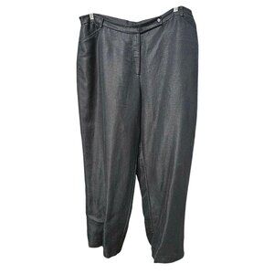 17.Emma James Liz Claiborne Black Linen Blend Pockets Quality Dress Pants Sz 20W